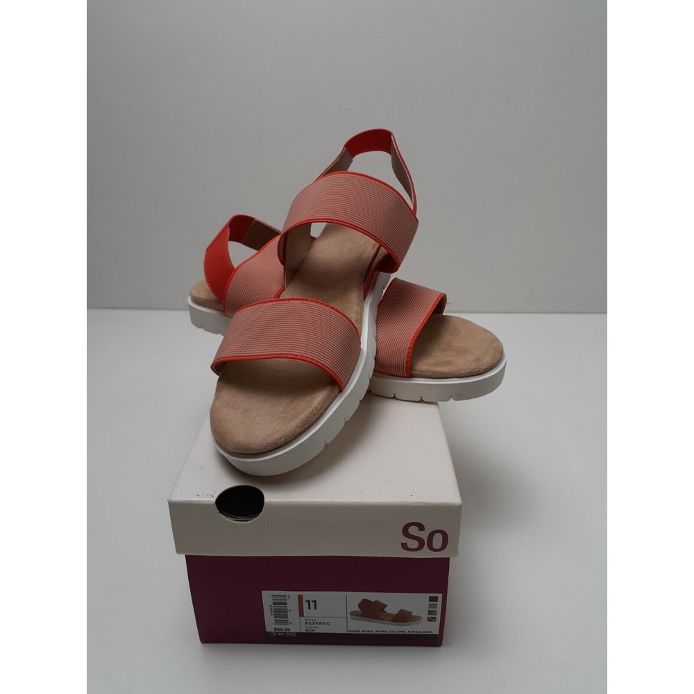New in Box! Women's SO® Ecstatic Koi Platform Sandals Size 11